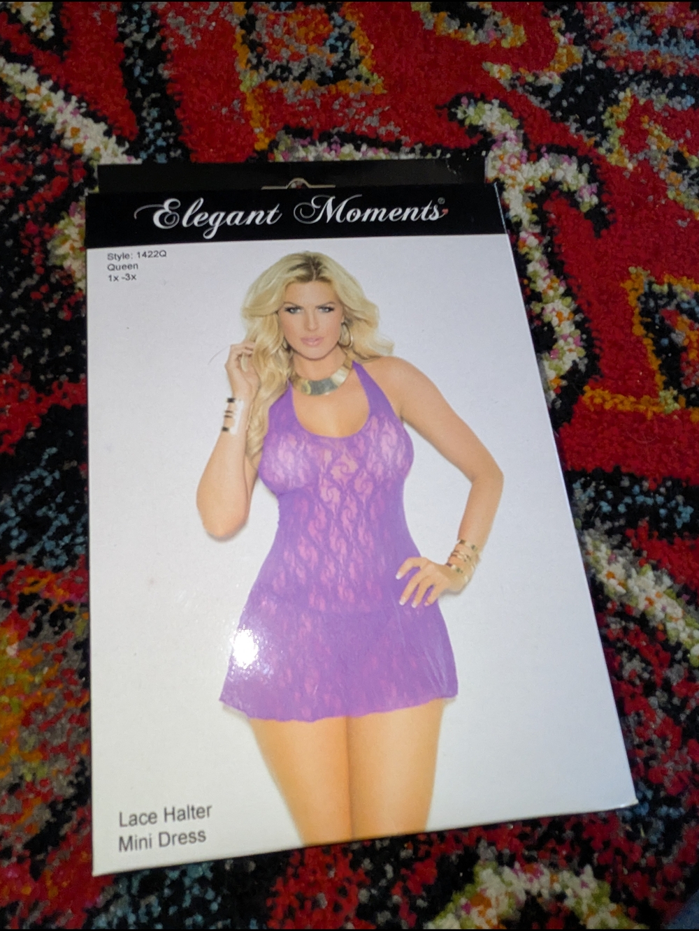 Elegant Moments Purple Lace Halter Mini Dress - Sheer Halter Chemise